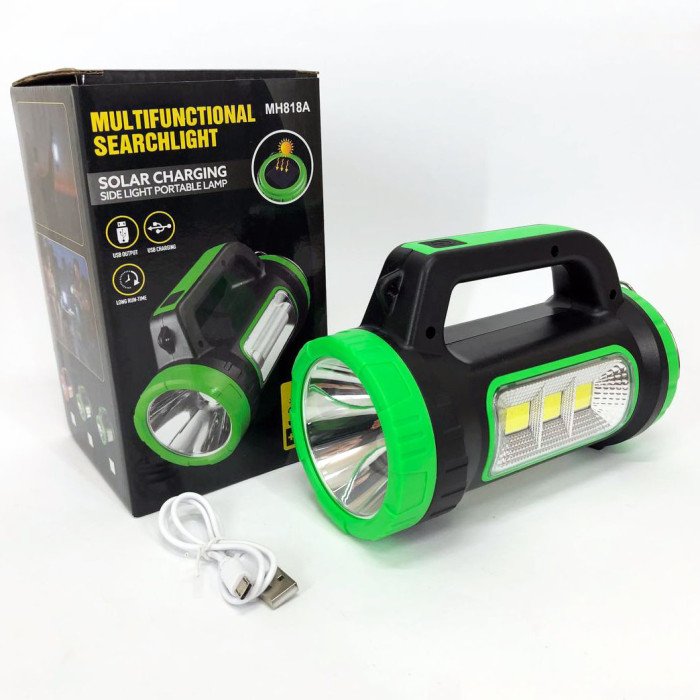 Кемпінговий ліхтар XBL 818C-3W+COB, Ліхтарик акумуляторний кемпінговий, Ліхтар-світильник. Колір: зелений