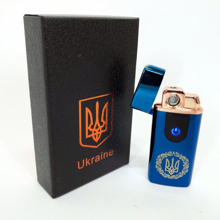 Електрична та газова запальничка Україна із USB-зарядкою HL-435, запальнички із зарядкою від usb. Колір: синій