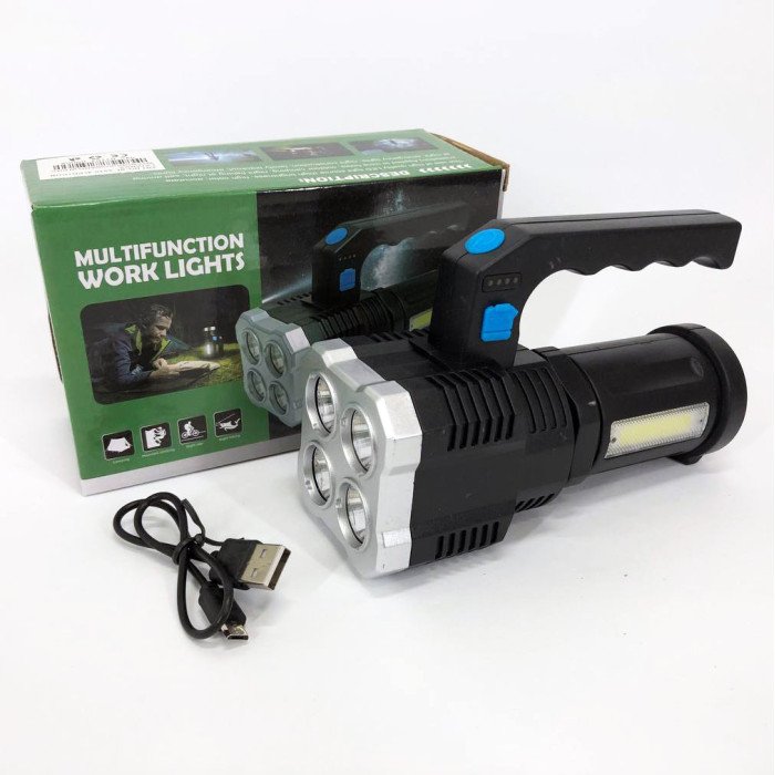 Ліхтар світлодіодний ручний переносний BL-X510-4LED+COB, світлодіодний ручний акумуляторний портативний