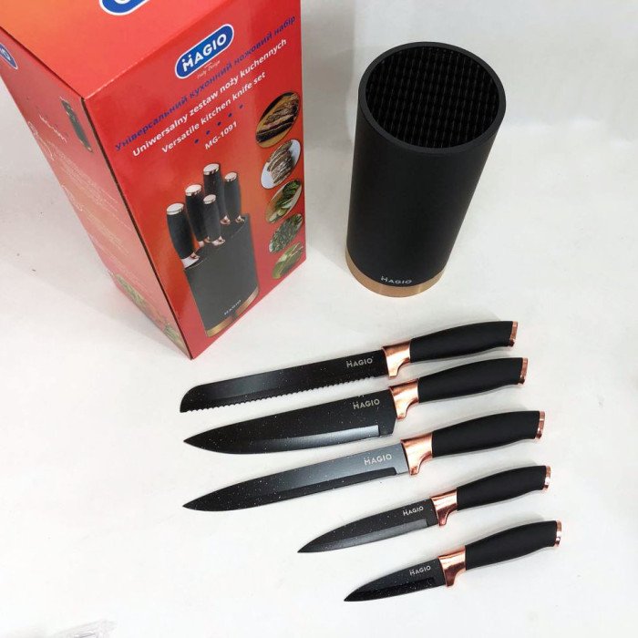 Набір ножів універсальний кухонний Magio MG-1091, набір кухарських ножів, кухонні ножі