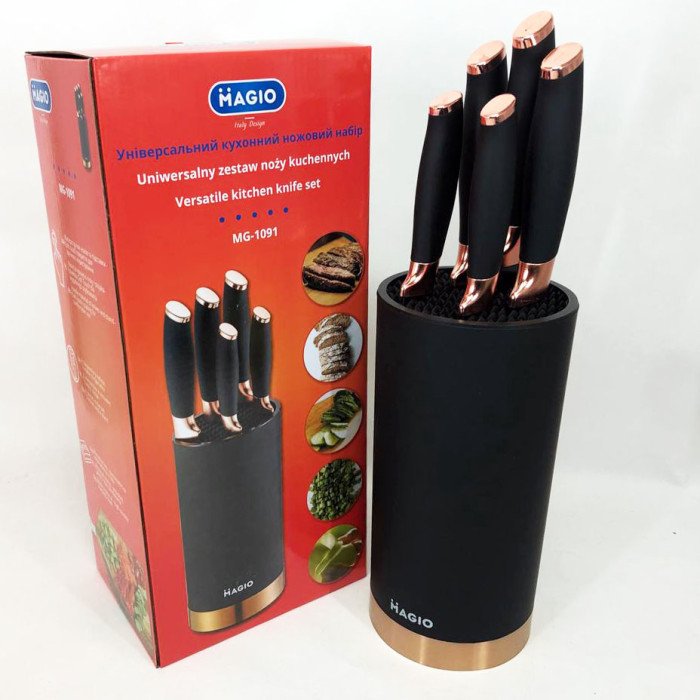 Набір ножів універсальний кухонний Magio MG-1091, набір кухарських ножів, кухонні ножі