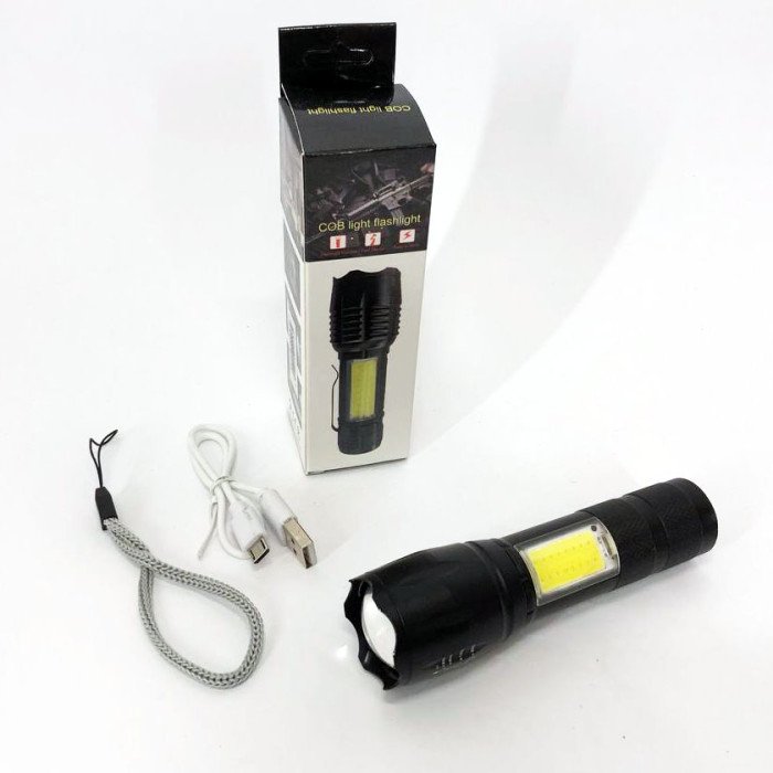 Ліхтарик акумуляторний ручний Bailong BL-29 діод T6 + COB зарядка від USB, ліхтарик led, водонепроникний