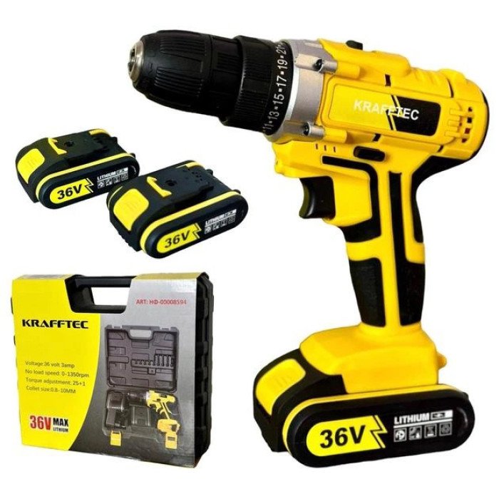 Шуруповерт акумуляторний KRAFFTEC 36V безщітковий, 2 АКБ
