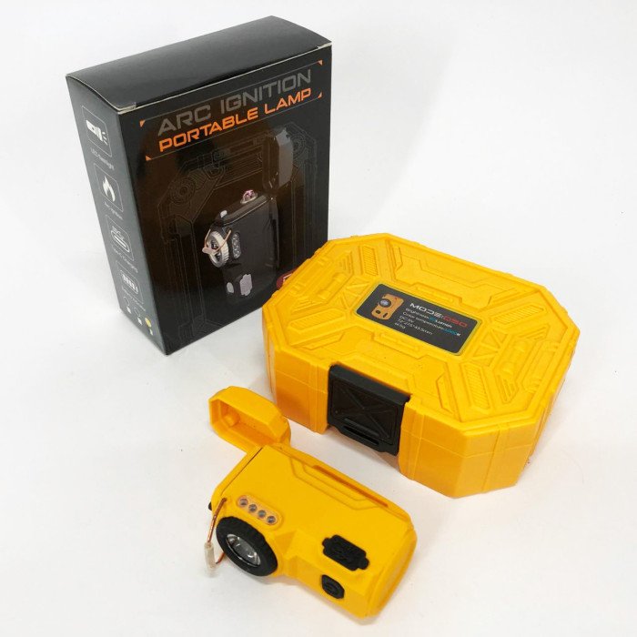 Багатофункціональний армійський ліхтар D50-SMD - індикація заряду, запальничка. Колір: жовтий