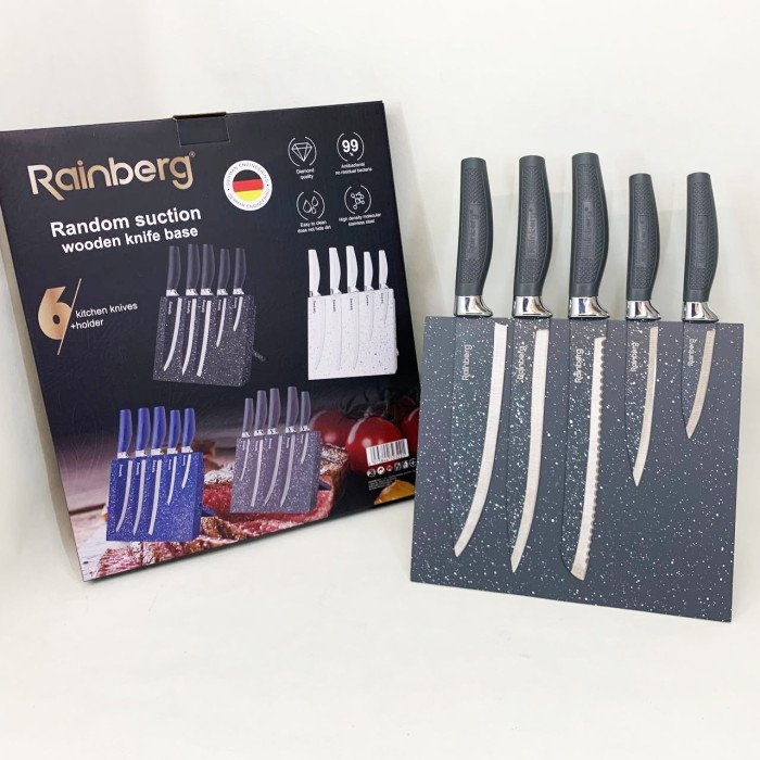 Набір ножів Rainberg RB-2322 з нержавіючої сталі з магнітною основою Gray