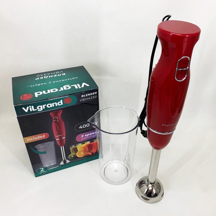 Блендер ViLgrand VBH4330. Колір: червоний