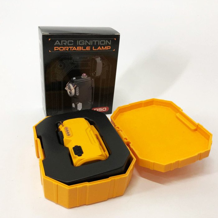 Багатофункціональний армійський ліхтар D50-SMD - індикація заряду, запальничка. Колір: жовтий