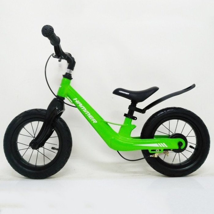 Дитячий магнезієвий беговел (велобіг) Hammer 12. Колір: зелений