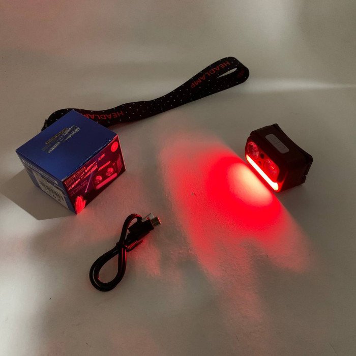 Ліхтар налобний 2069-XPG+XPG+5SMD Motion sensor