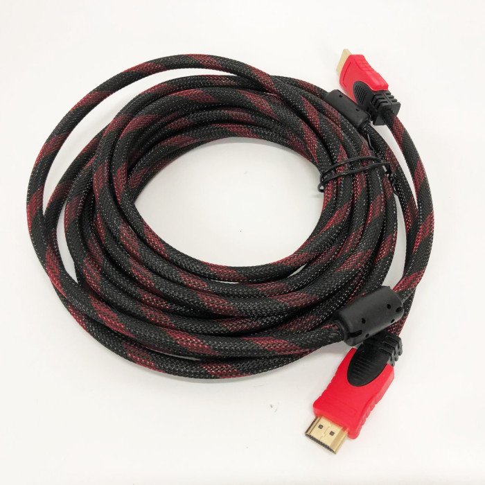 Кабель посилений 5м перехідник адаптер HDMI-HDMI тато-тато аудіо відео шнур в обмотці