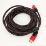 Кабель посилений 5м перехідник адаптер HDMI-HDMI тато-тато аудіо відео шнур в обмотці