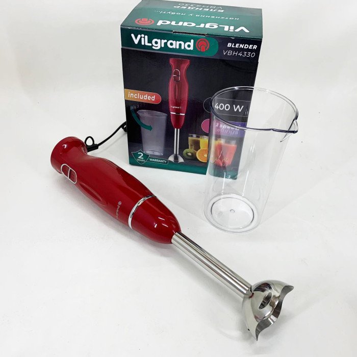 Блендер ViLgrand VBH4330. Колір: червоний