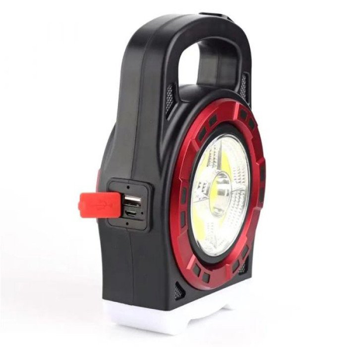 Переносний ліхтар прожектор 6678С-3LED+5COB із сонячною панеллю та функцією Power Bank, ручний прожектор