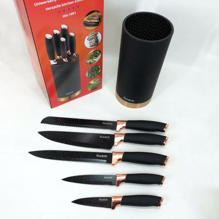 Набір ножів універсальний кухонний Magio MG-1091, набір кухарських ножів, кухонні ножі