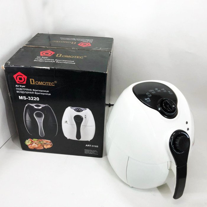 Аерофритниця Мультипіч Аерогриль Domotec MS-3220 1300W 4,5 л Безмасляна з Таймером. Колір: білий