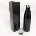 Туристичний термос пляшка UNIQUE UN-1022 500 мл для чаю кави холодних та гарячих напоїв. Колір: чорний