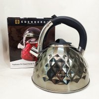 Чайник з нержавіючої сталі Edenberg EB-8833 зі свистком з індукційним дном 3л Silver