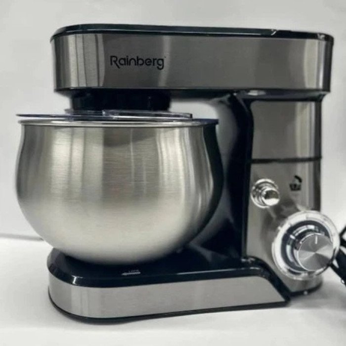 Стаціонарний кухонний міксер тістоміс Rainberg RB-8086 з металевою чашею планетарний 5л 3800Вт