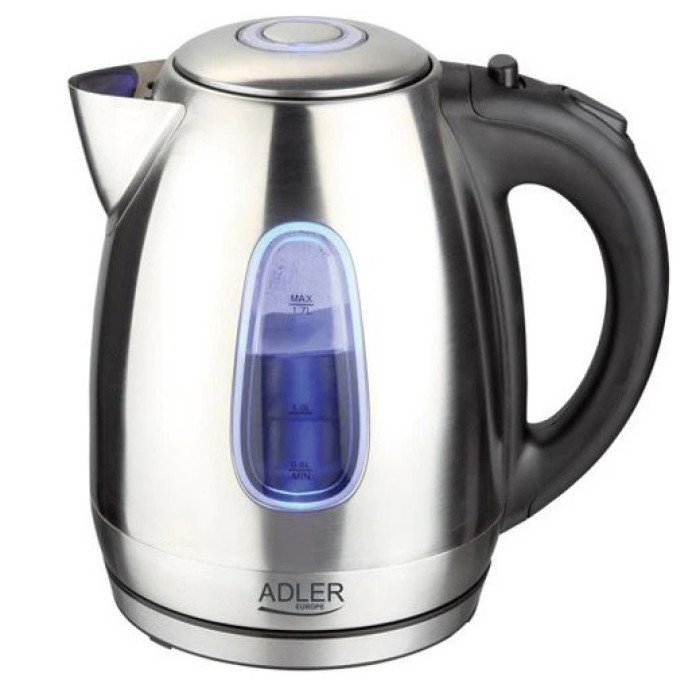 Електрочайник металевий Adler AD 1223 1.7л 2200Вт з підсвіткою для дому та офісу
