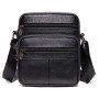 Стильна чоловіча сумка через плече з натуральної шкіри, компактний розмір, багато відділень