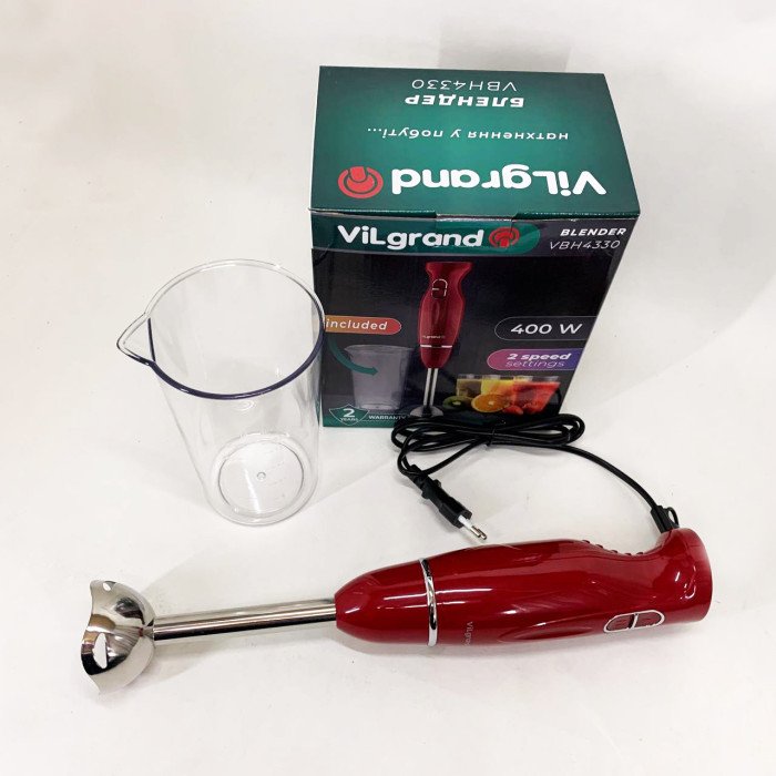 Блендер ViLgrand VBH4330. Колір: червоний
