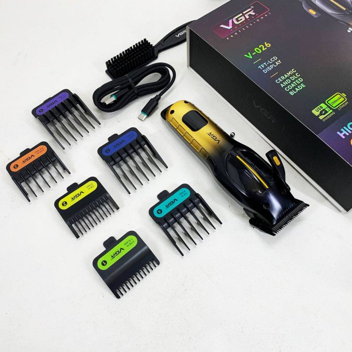 Акумуляторна машинка для стрижки VGR V-026 GOLD. Колір: золотий