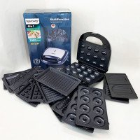 Електрична бутербродниця мультимейкер 8 в 1 Rainberg RB-2283 3000Вт із змінними насадками