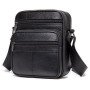 Стильна чоловіча сумка через плече з натуральної шкіри, компактний розмір, багато відділень