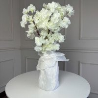 Гілка сакури, 55 см, 5 гілок (2шт/уп). Колір: білий Гілка сакури, 55 см, 5 гілок (2шт/уп). Колір: білий