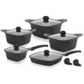 Набір посуду Edenberg EB-12912 з гранітним антипригарним покриттям та індукційним дном 12 предметів