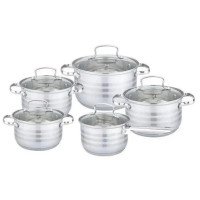 Набір посуду Edenberg EB-4074 із капсульним дном нержавіюча сталь 10 предметів