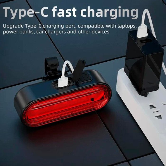 Велосипедний ліхтар задній габаритний AH20-7SMD