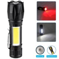 Ліхтар W601-XPE(red)+COB(white)