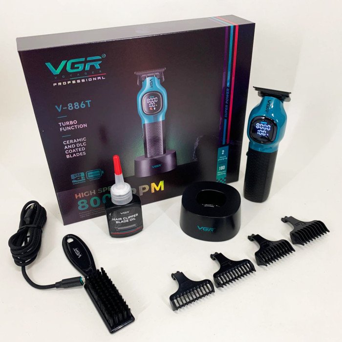 Тример для стрижки волосся VGR V-886T BLUE 8000RPM