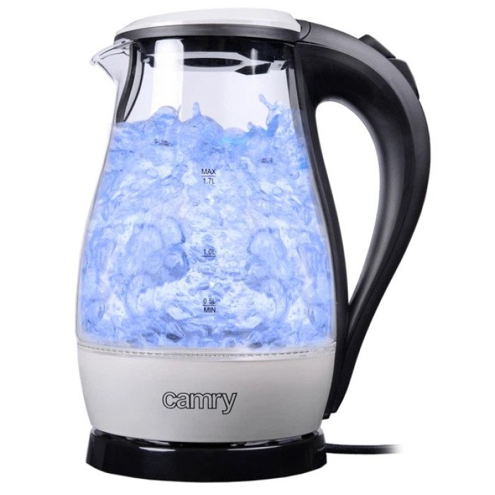Електрочайник Camry CR 1251 1.7л 2000Вт скляний з підсвічуванням