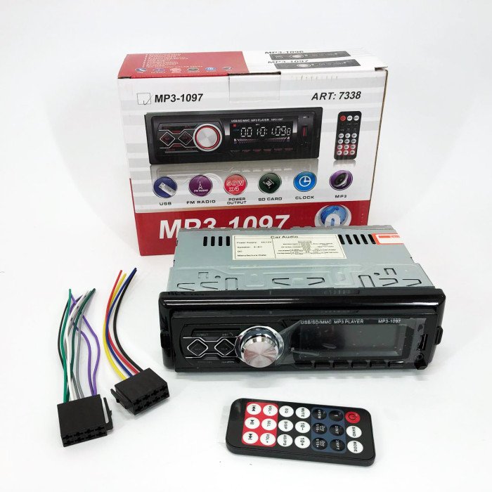 Автомагнітола MP3-1097 BT ISO зі знімною панеллю, Автомагнітола магнітола в авто з Usb сенсорна