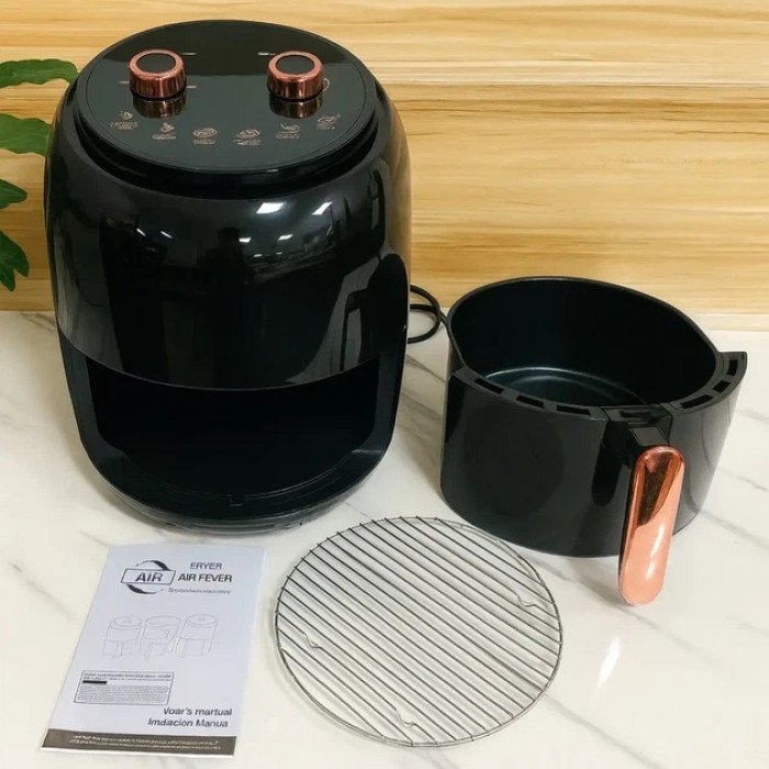 Електро Фритюрниця безмасляна Rainberg RB-2318 3800Вт зі знімним кошиком 8.5л до 30 хв Black