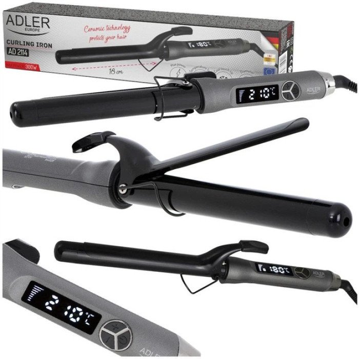 Плойка для локонів 25 мм Adler AD 2114 Gray