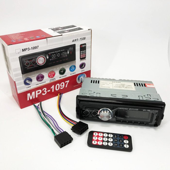 Автомагнітола MP3-1097 BT ISO зі знімною панеллю, Автомагнітола магнітола в авто з Usb сенсорна