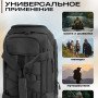 Тактична дорожня сумка-рюкзак 2 в 1 — зміцнена, універсальна чорна