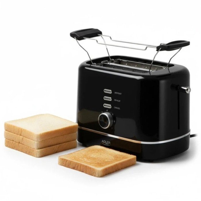 Тостер Adler AD 3224 7 рівнів обсмажування решітка для булочок 850Вт Black