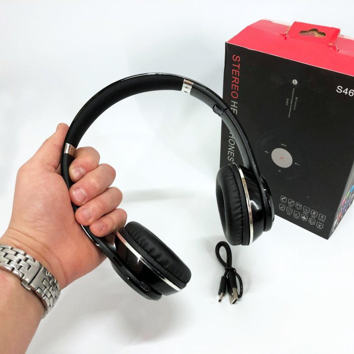 Бездротові навушники S460 Bluetooth black з MP3 плеєром чорний 18-20000 Гц, Бездротові блюз навушники