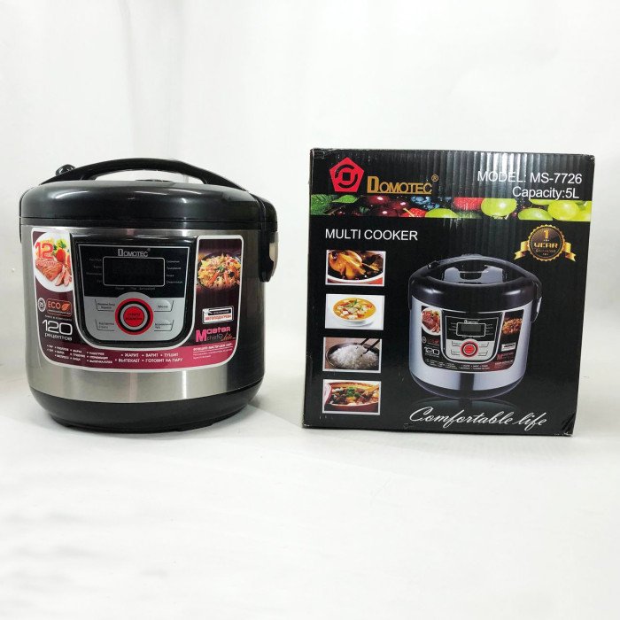 Мультиварка електрична пароварка рисоварка Domotec MS-7726 5л/12 програм Майстер Шеф 1500 W