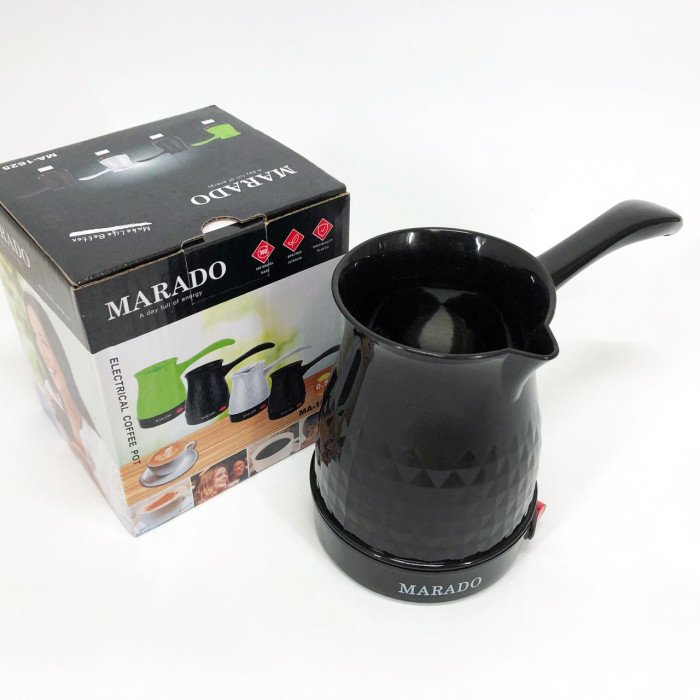 Електрична турка для кави Marado MA-1625, Турка для заварної кави для приготування кави. Колір: чорний