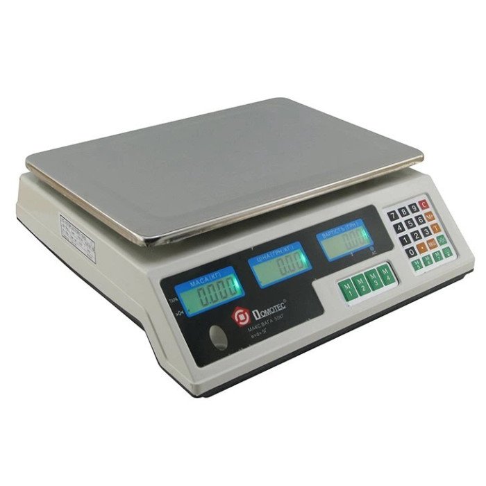 Ваги торговельні платформа DOMOTEC MS-228 до 50кг акумулятор