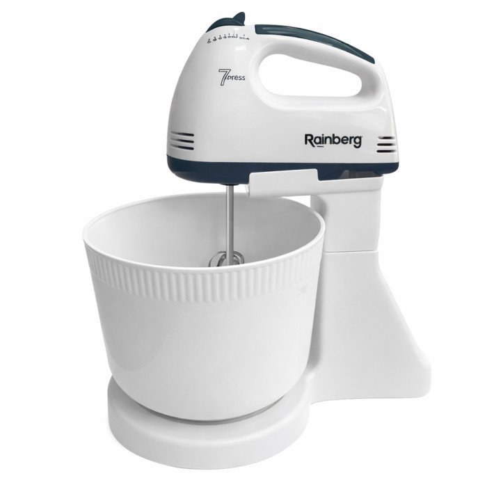 Міксер 7 швидкостей із чашею 2 л Rainberg RB-1005 500Вт Blue
