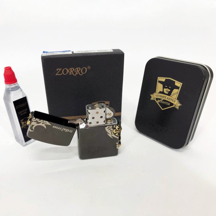 Запальничка бензинова Zorro HL-302, подарункові запальнички, подарунок запальничка хлопцю.