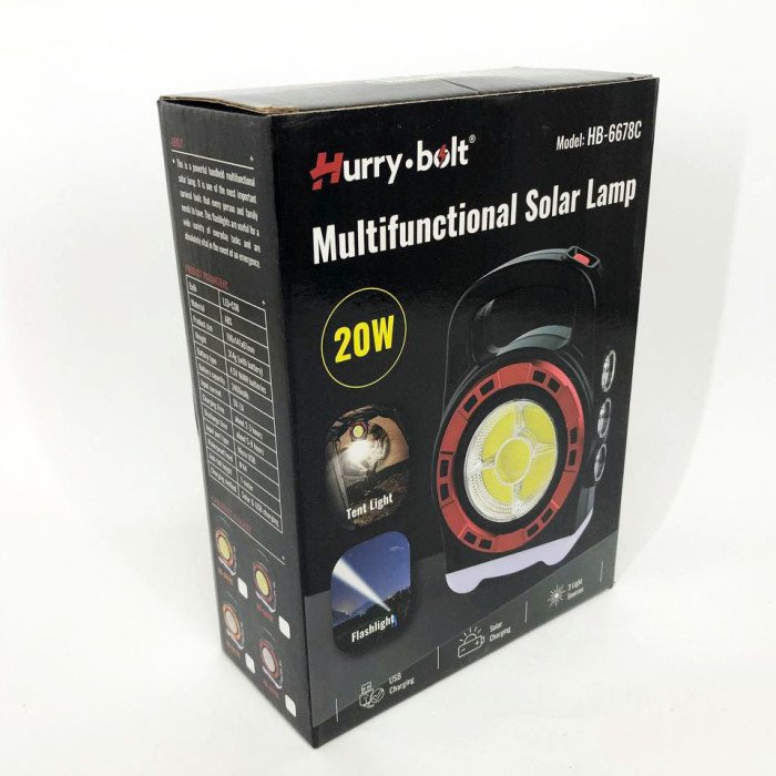 Переносний ліхтар прожектор 6678С-3LED+5COB із сонячною панеллю та функцією Power Bank, ручний прожектор