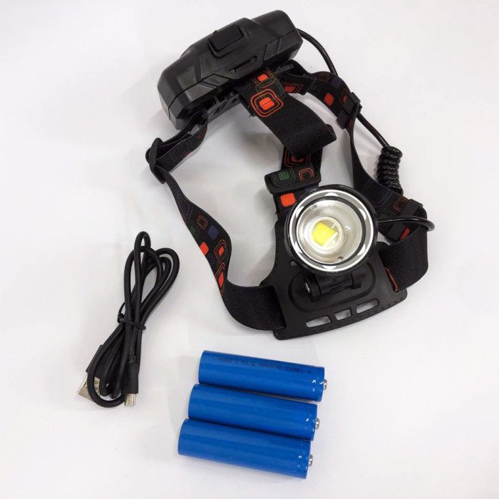 Ліхтар налобний X-Balong XQ-219-HP50 акумуляторний LED zoom з функцією Power Bank 3 режими роботи