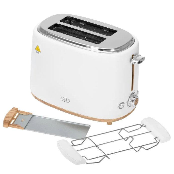Тостер з решіткою для булочок Adler AD 3225, 6 рівнів обсмажування 950Вт